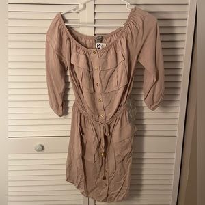 Dusty pink, off the shoulder new dress